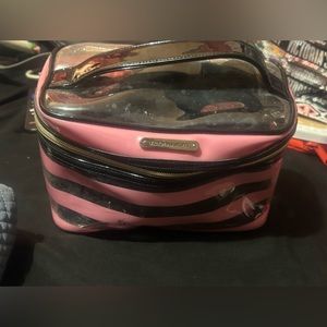 DISCONTINUED Victoria’s Secret Pink Striped Makeup / Toiletries Bag